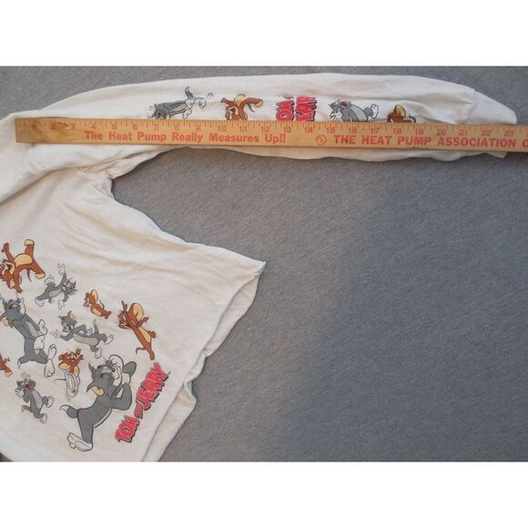 Tom And Jerry Crop Top Women Sz M Long Sleeve Cartoon Animation - Picture 6 of 8